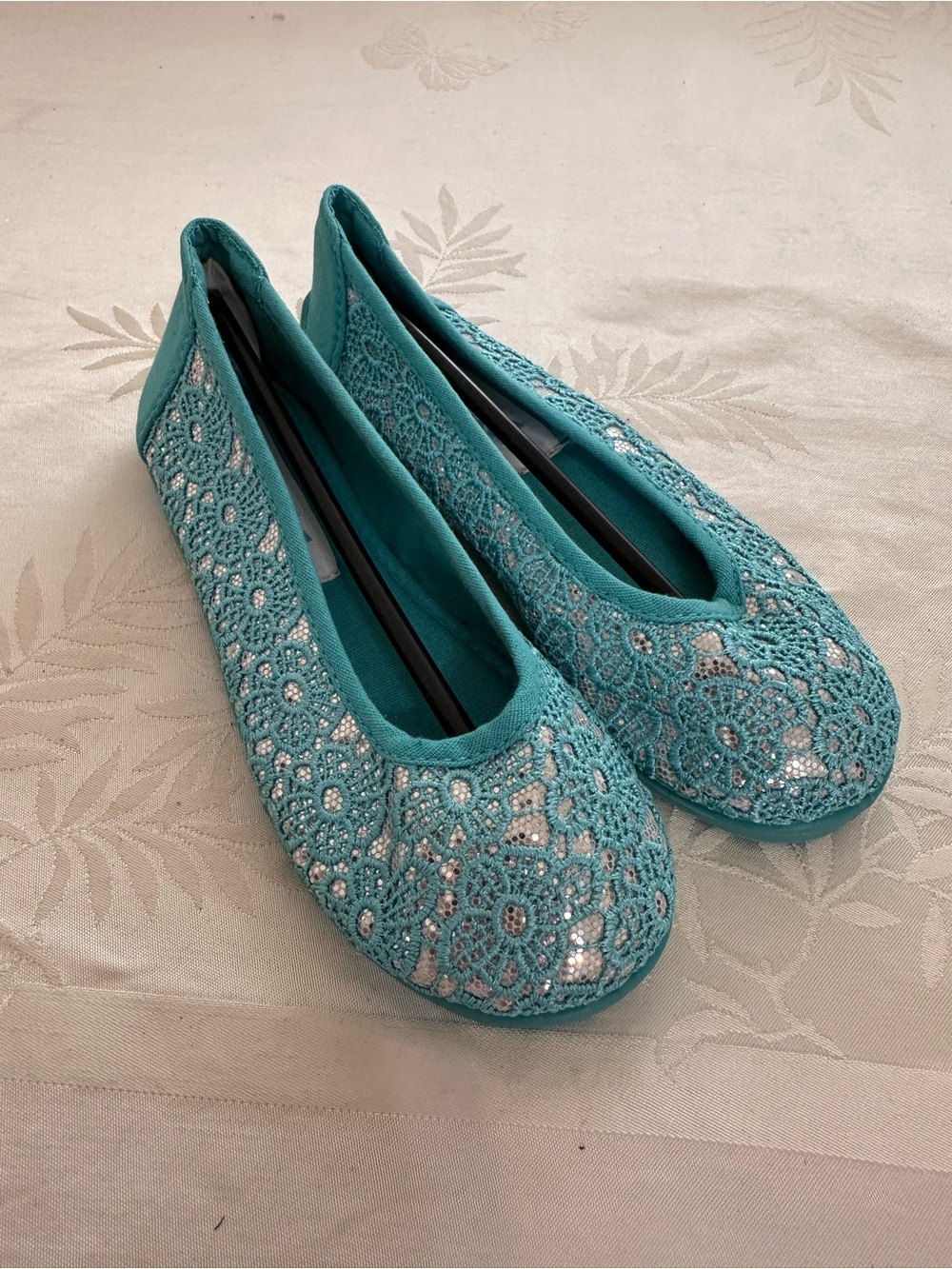 Women’s Teal  Ballet Flats - Comfortable Slip-On Style size 13